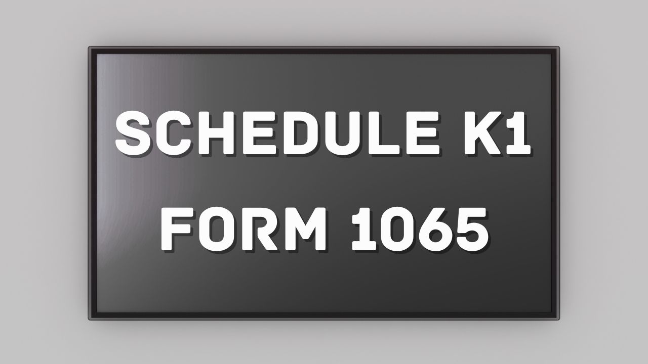 schedule k1 form 1065